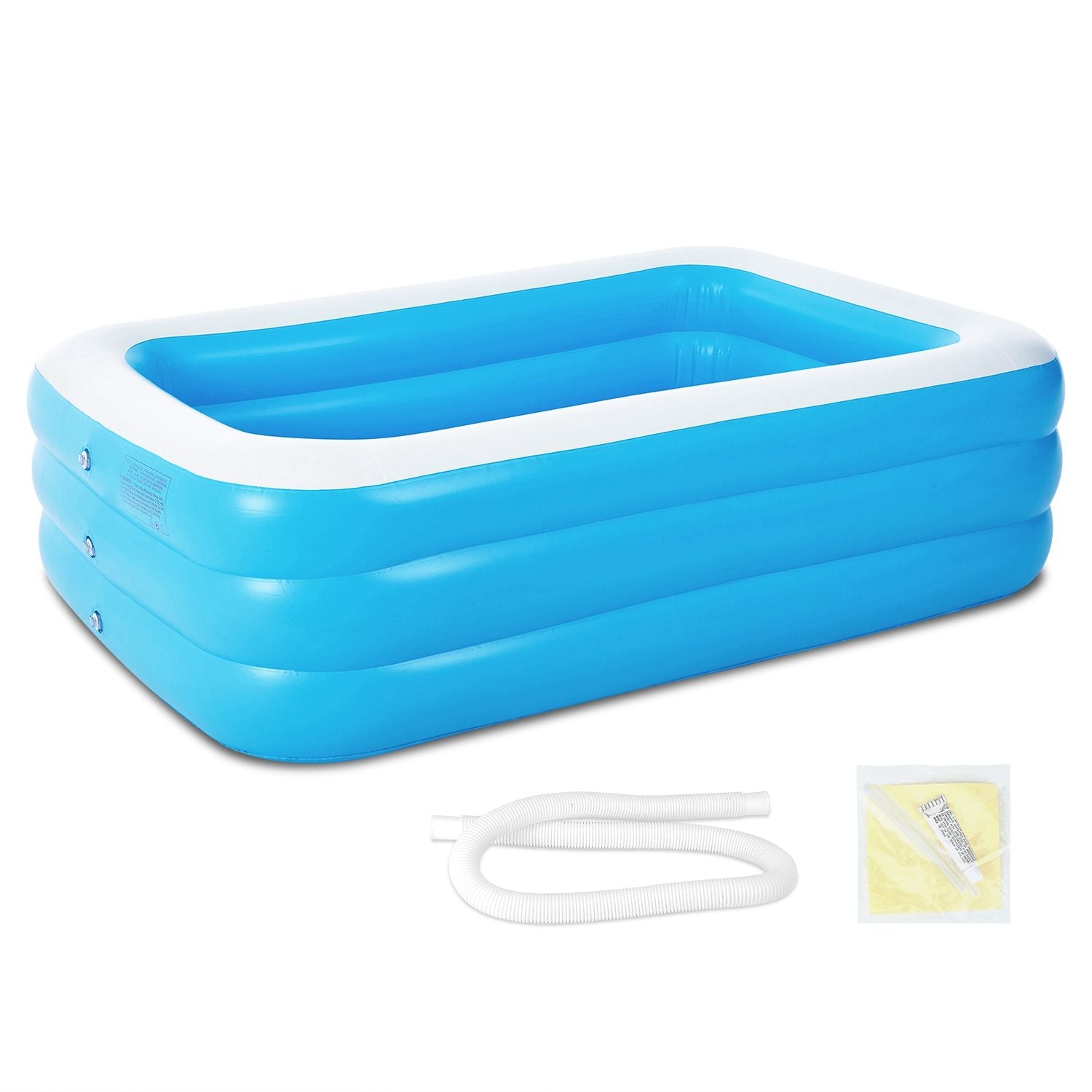 Spacious Family Inflatable Swimming Pool for Kids and Adults - Safe Blow-Up Water Play Center