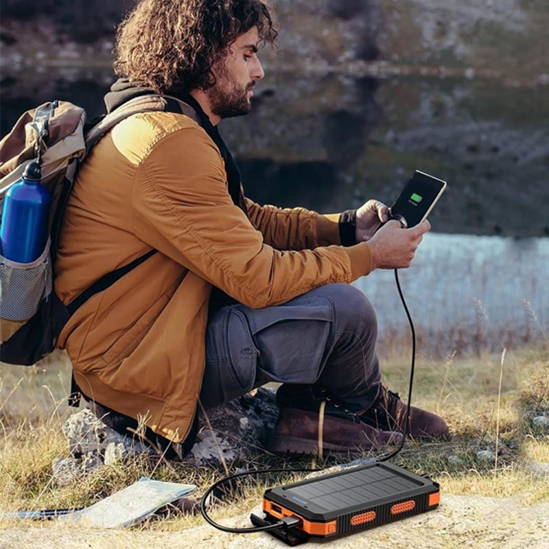 Ultimate 10000mAh Adventure Power Bank with Solar Charging