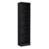 Sleek Black 5-Tier Bookcase for Modern Homes