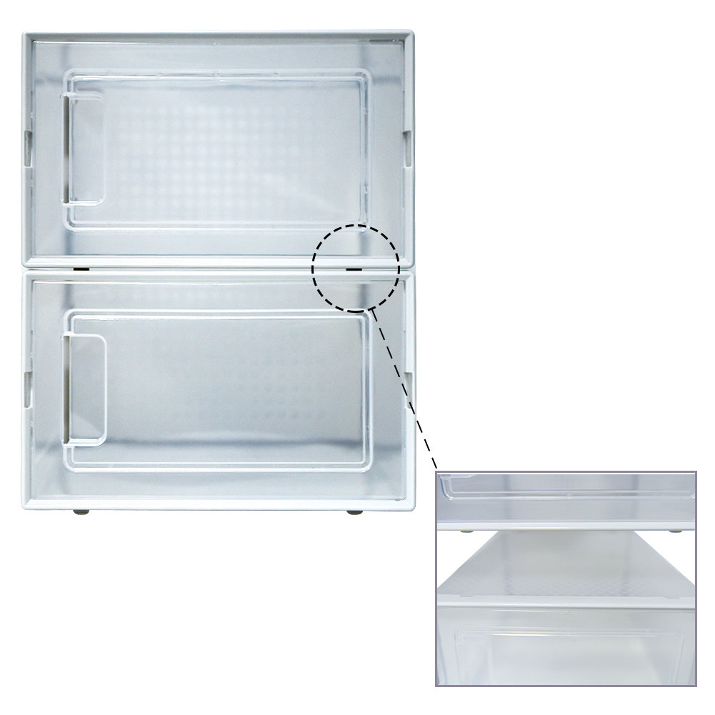 Sleek Stackable Transparent Shoe Organizer Boxes