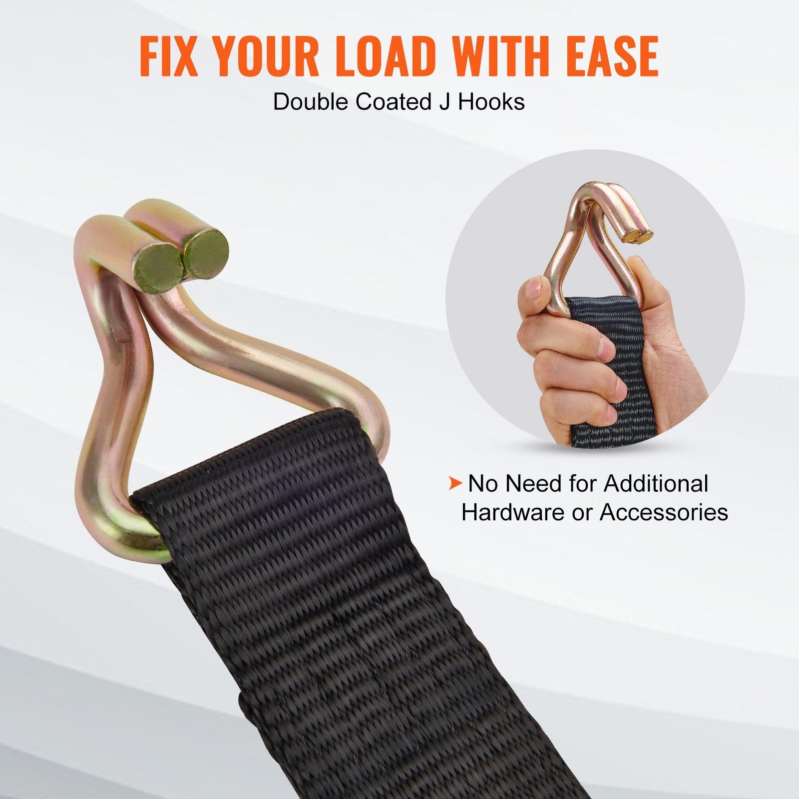 Ratchet Tie Down Straps (4PK)