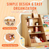 VEVOR Kid-Friendly 4-Tier Wooden Book Organizer with Sling Design – Versatile Storage Solution for Toys and Books