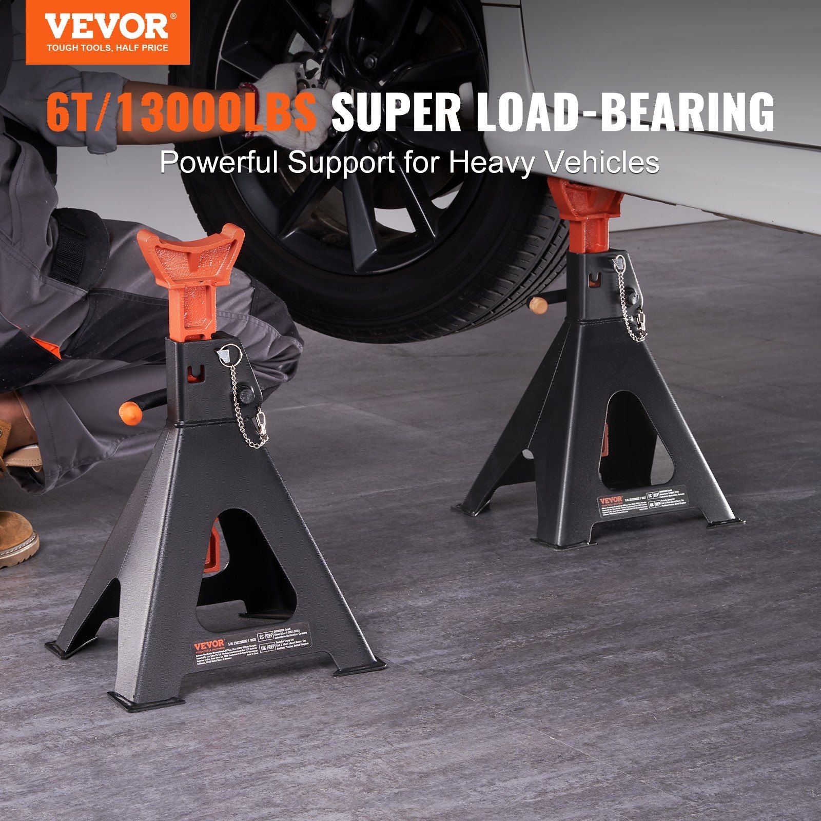 6 Ton Heavy-Duty Jack Stands
