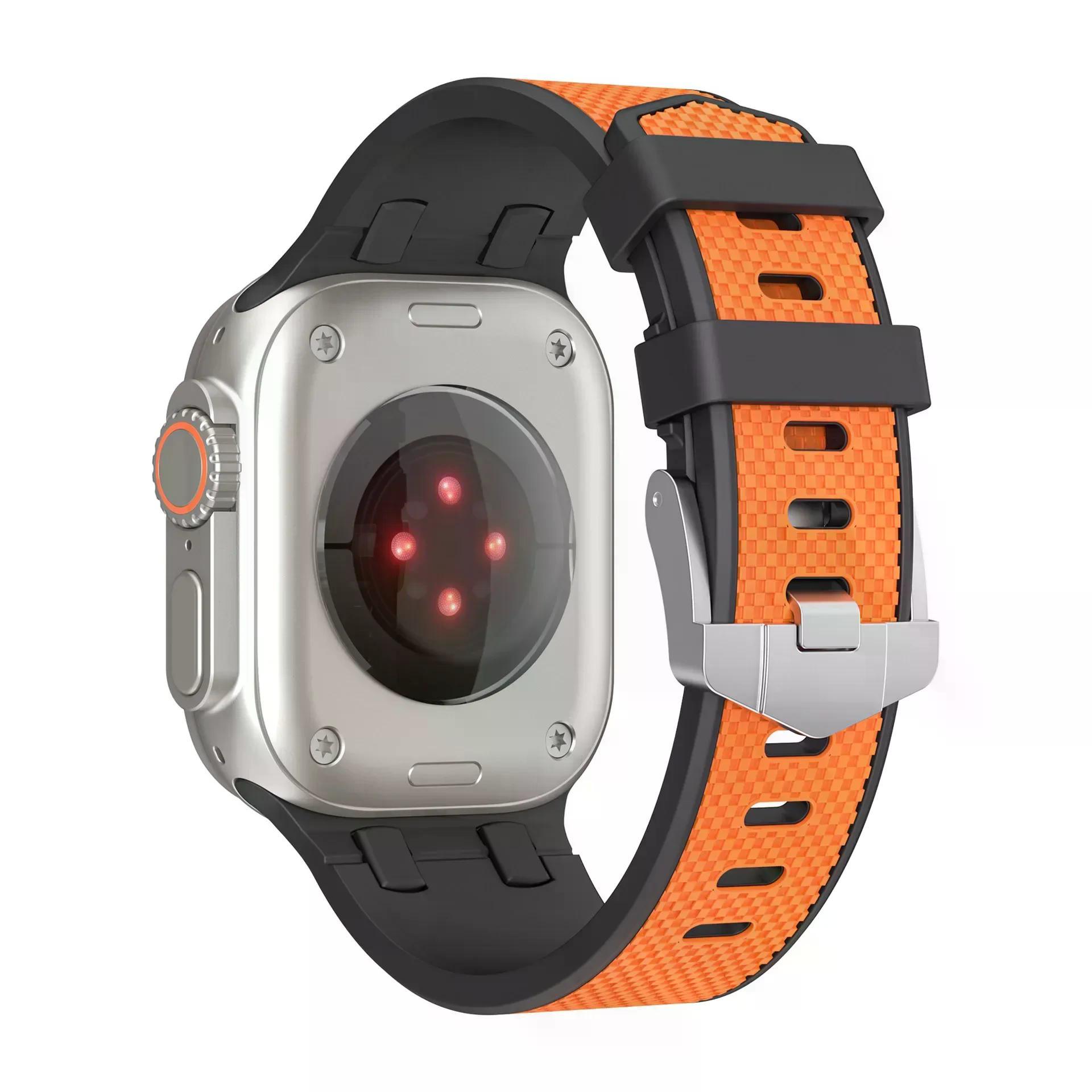 Silicone Carbon Fiber Watch Band