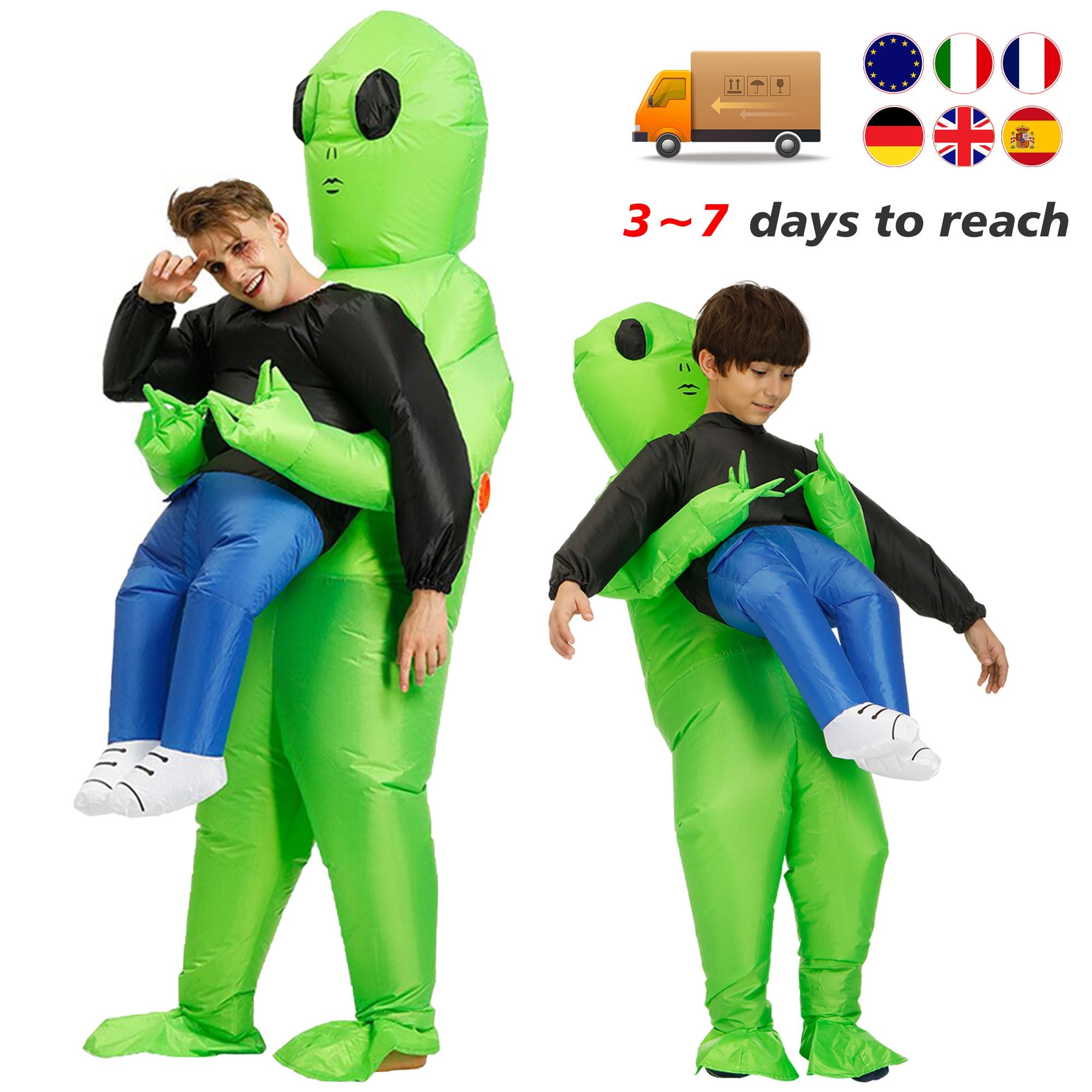 Galactic Invader Inflatable Costume for Kids and Adults - Perfect for Halloween and Thanksgiving Fun!