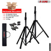 Heavy-Duty Adjustable Speaker Tripod Stands - 48-Inch DJ Monitor Support Pair