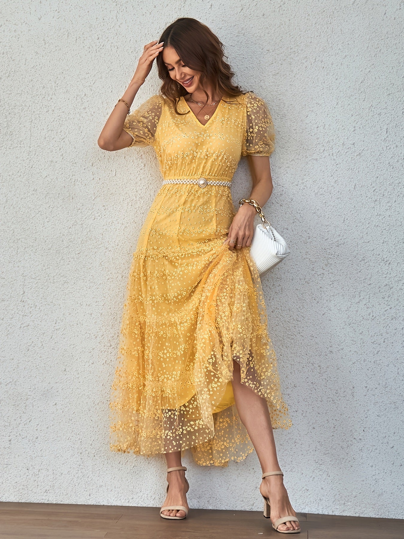 Sunshine V-Neck Maxi Dress