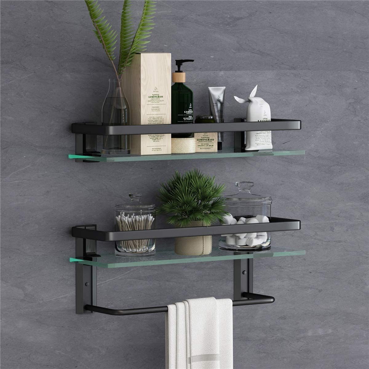 Premium Tempered Glass Floating Shelf for Bathroom