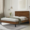 Elegant Mid-Century Pinewood King Bed