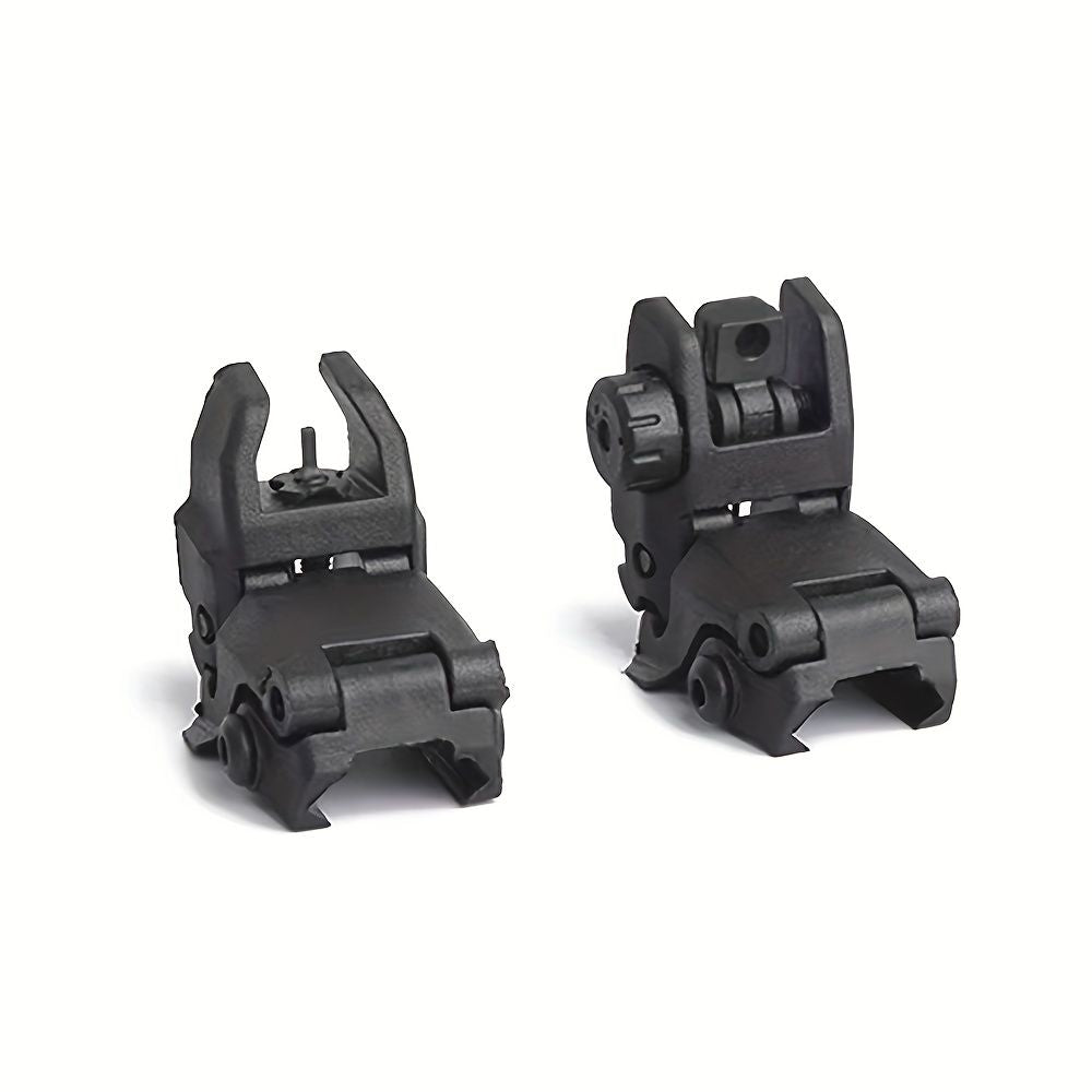 Tough Flip-Up Backup Sights - Resilient Nylon Build with Precision Front and Rear Sights for Enhanced Shooting Accuracy