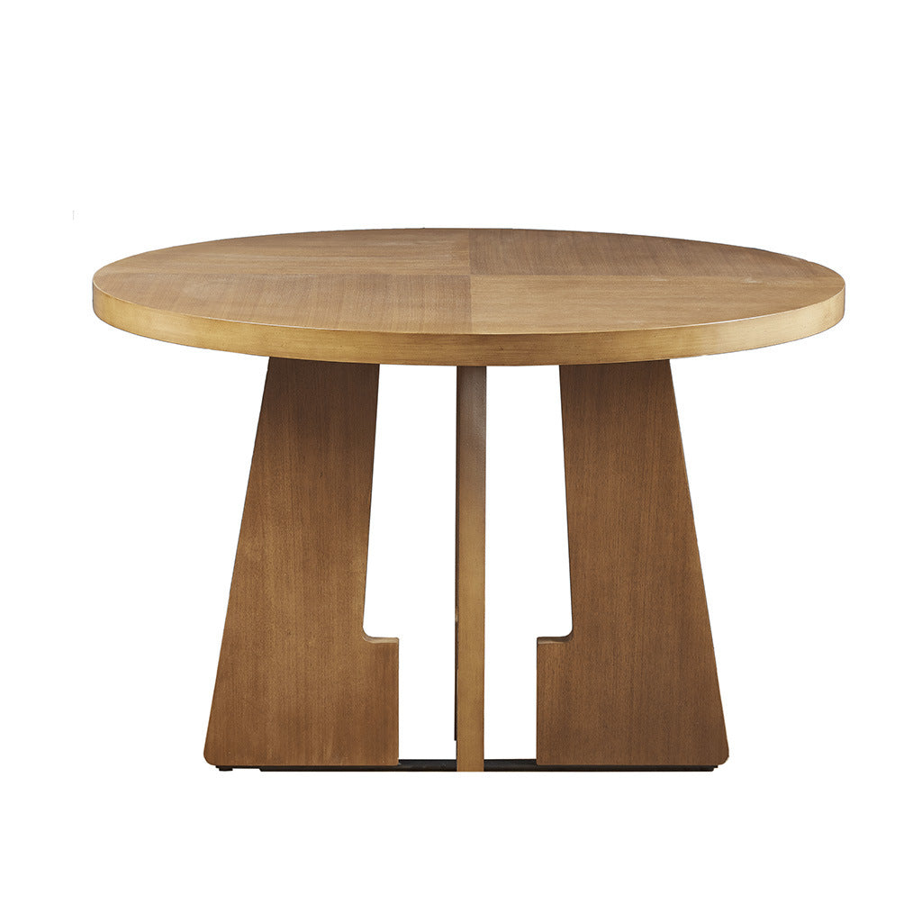 Modern Walnut Round Dining Table