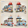 Japanese Street View Mini Building Blocks Set - 2969 PCS 4-in-1 Construction Kit for Kids and Adults