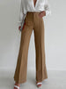 Elegant Pleated Flare Trousers