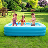 Spacious Family Inflatable Swimming Pool for Kids and Adults - Safe Blow-Up Water Play Center