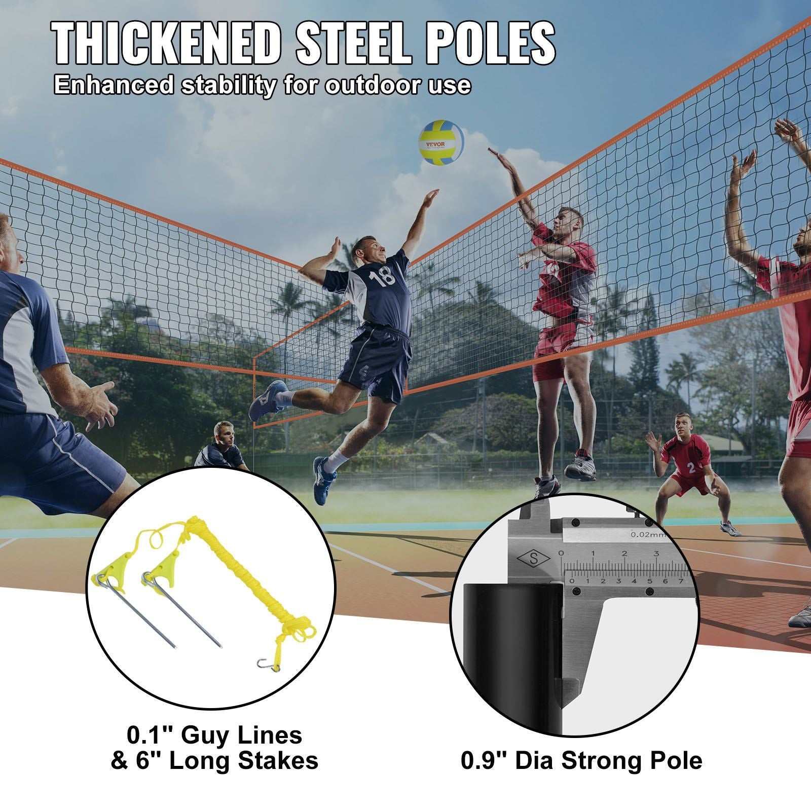 Versatile Adjustable Volleyball & Badminton Net Set - Ultimate Outdoor Fun for All Ages!