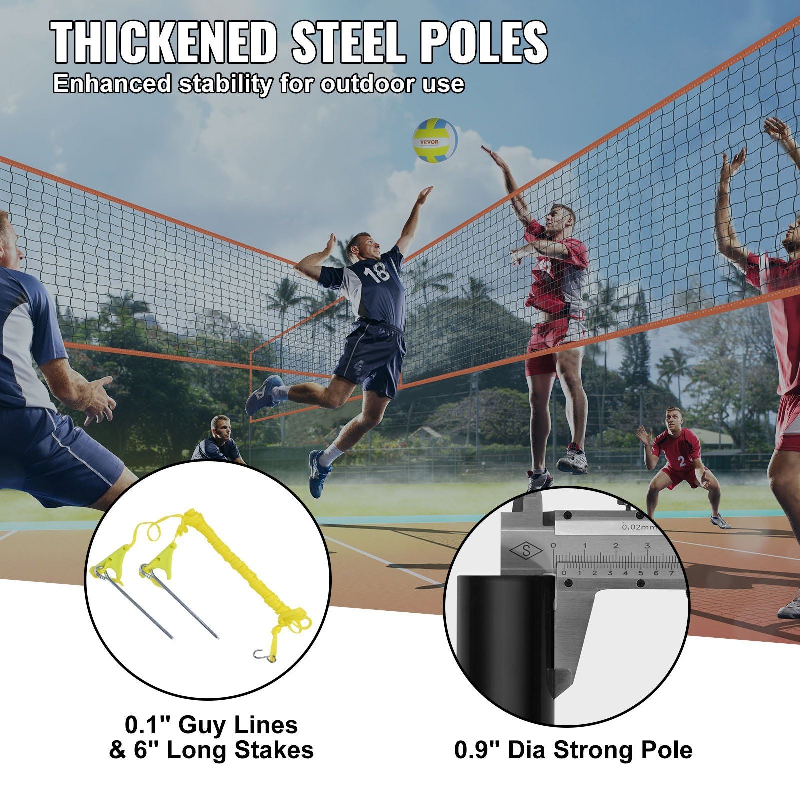 Adjustable Volleyball Net Set