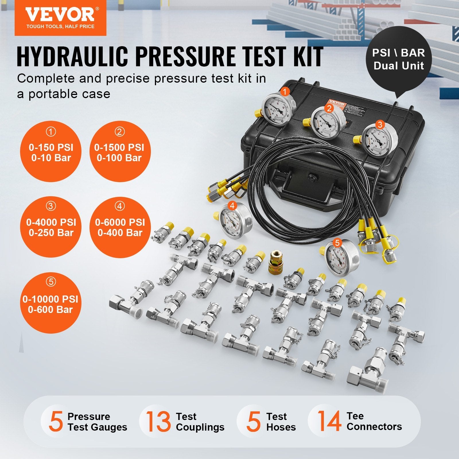 VEVOR Hydraulic Pressure Test Kit