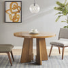 Modern Walnut Round Dining Table