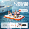 VEVOR Inflatable Floating Dock, 8 x 5FT