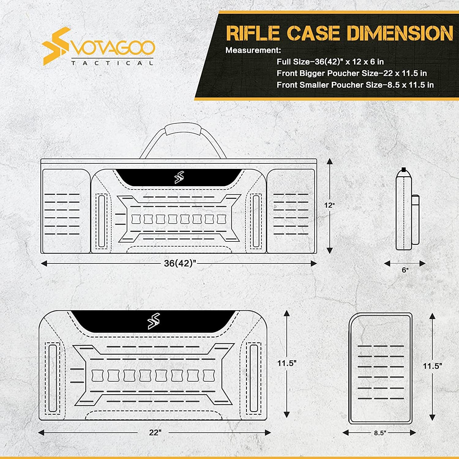 Double Rifle Case Gun Bag