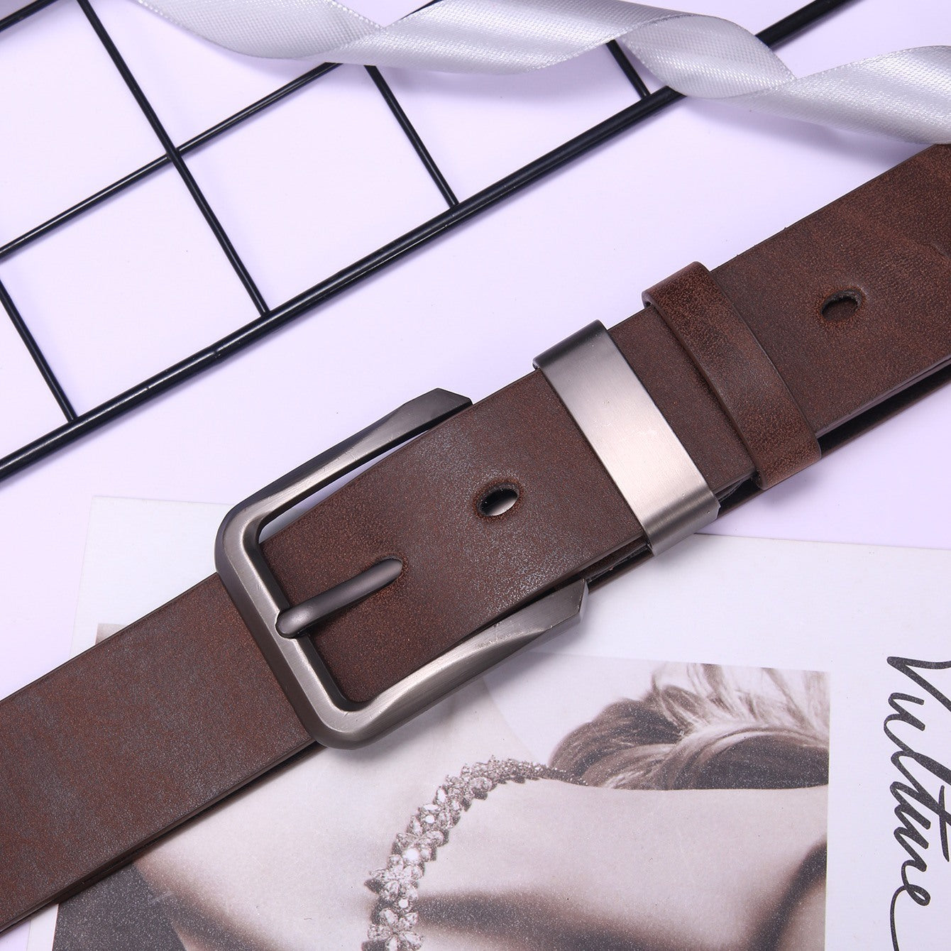 LuxeForge Men Fashion Leather Belt