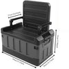 Folding car storage box seat