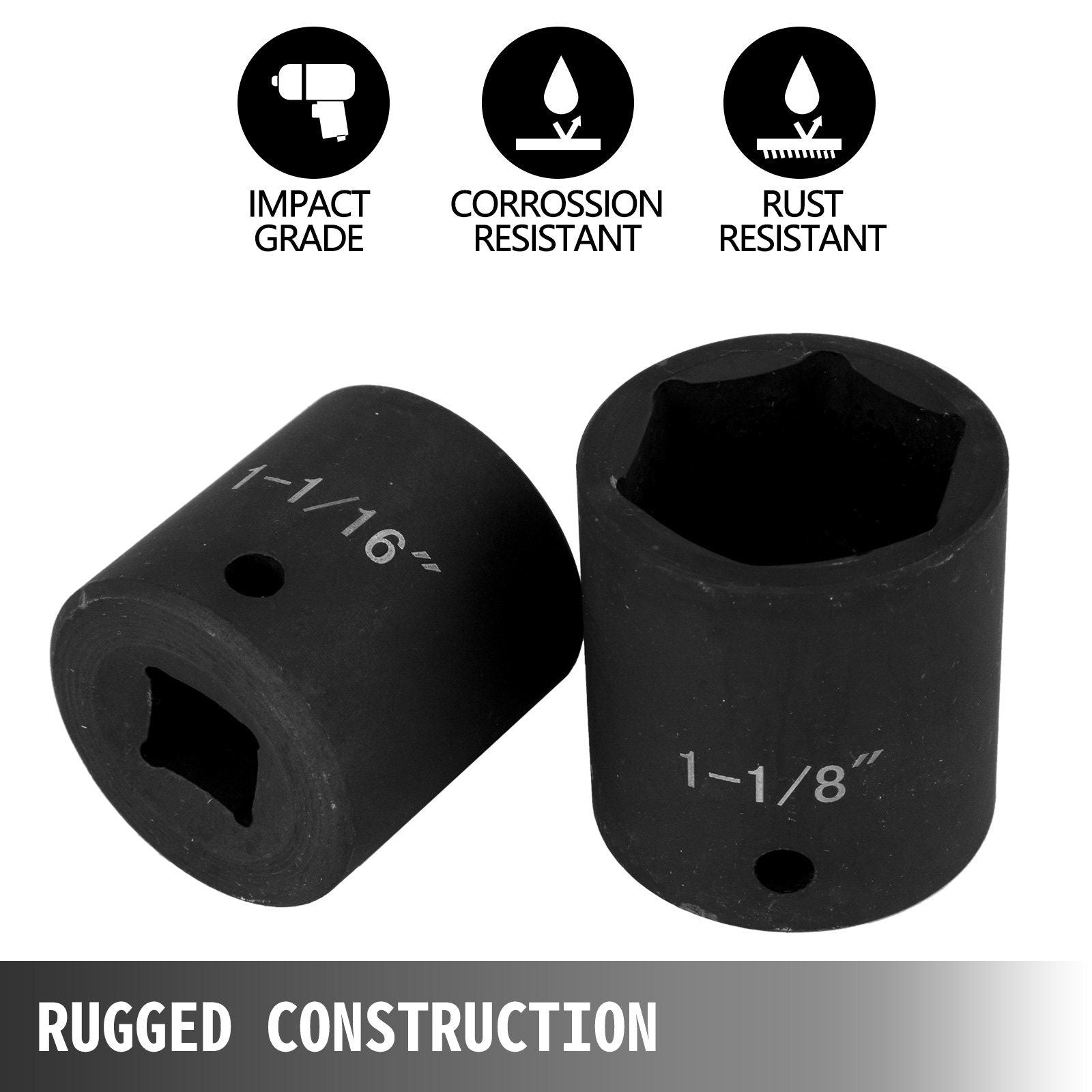 Heavy-Duty 19-Piece Impact Socket Set