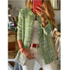 Plaid Woolen Sweater Coat for Stylish Winter Wear