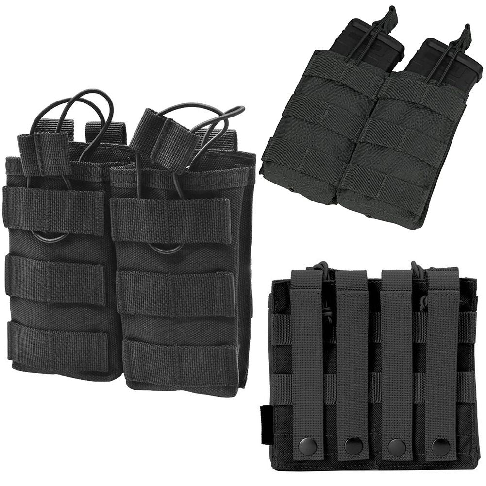 Triple Open Top MOLLE Magazine Pouch for Tactical Gear