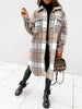 Chic Plaid Print Woolen Coats for Women