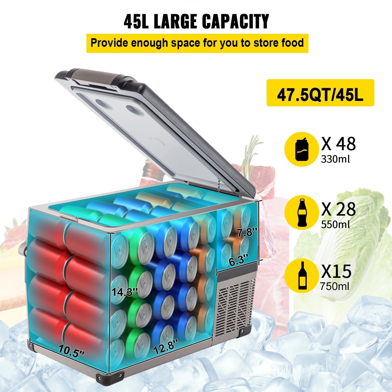 ChillMate 47.5 Qt Portable Rapid-Cooling Freezer for Ultimate Adventures