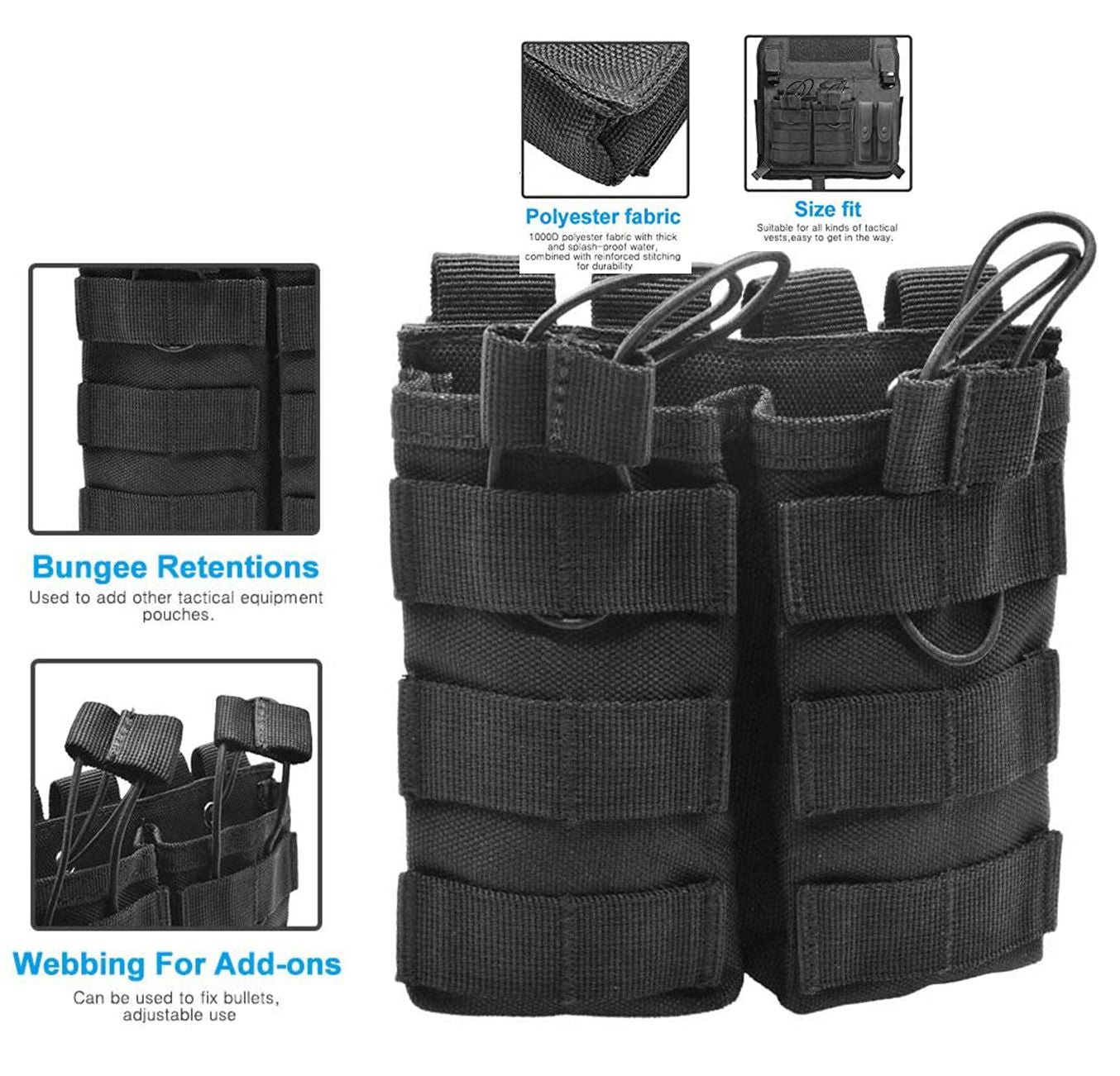 MOLLE Triple Magazine Carrier Pouch