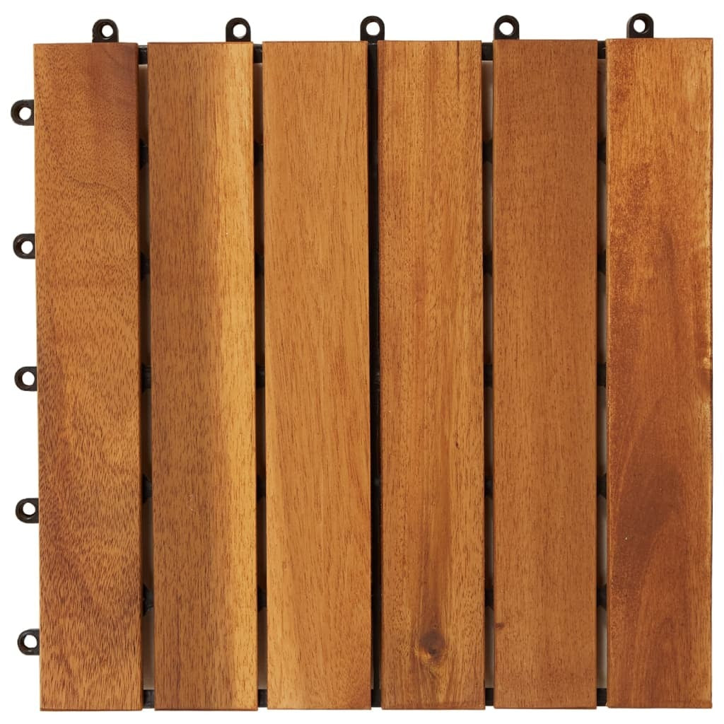 Acacia Hardwood Decking Tiles Set of 10