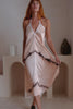 Shibori-Inspired Altair Silk Halter Dress for Summer Elegance