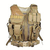 Men's Tactical Vest with Removable Belt and Versatile Holster for Pistol