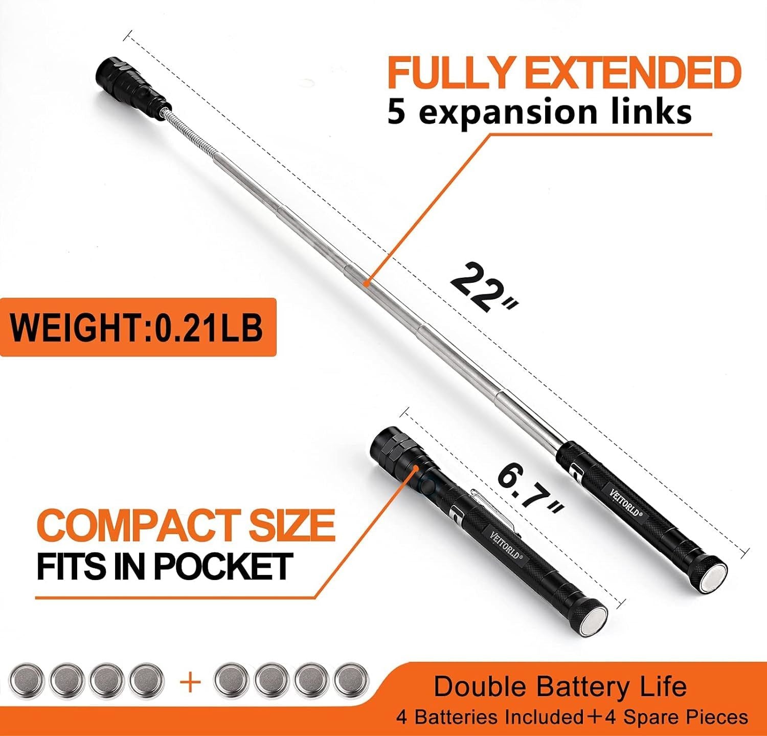 Telescoping Magnetic Pickup Tools