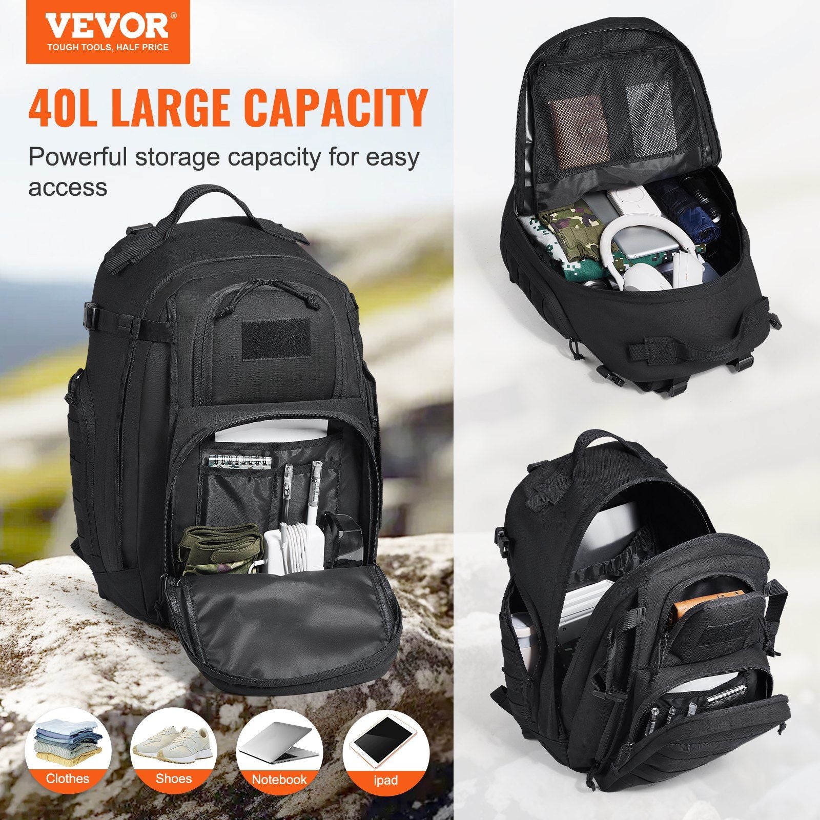 40L Tactical Travel Backpack