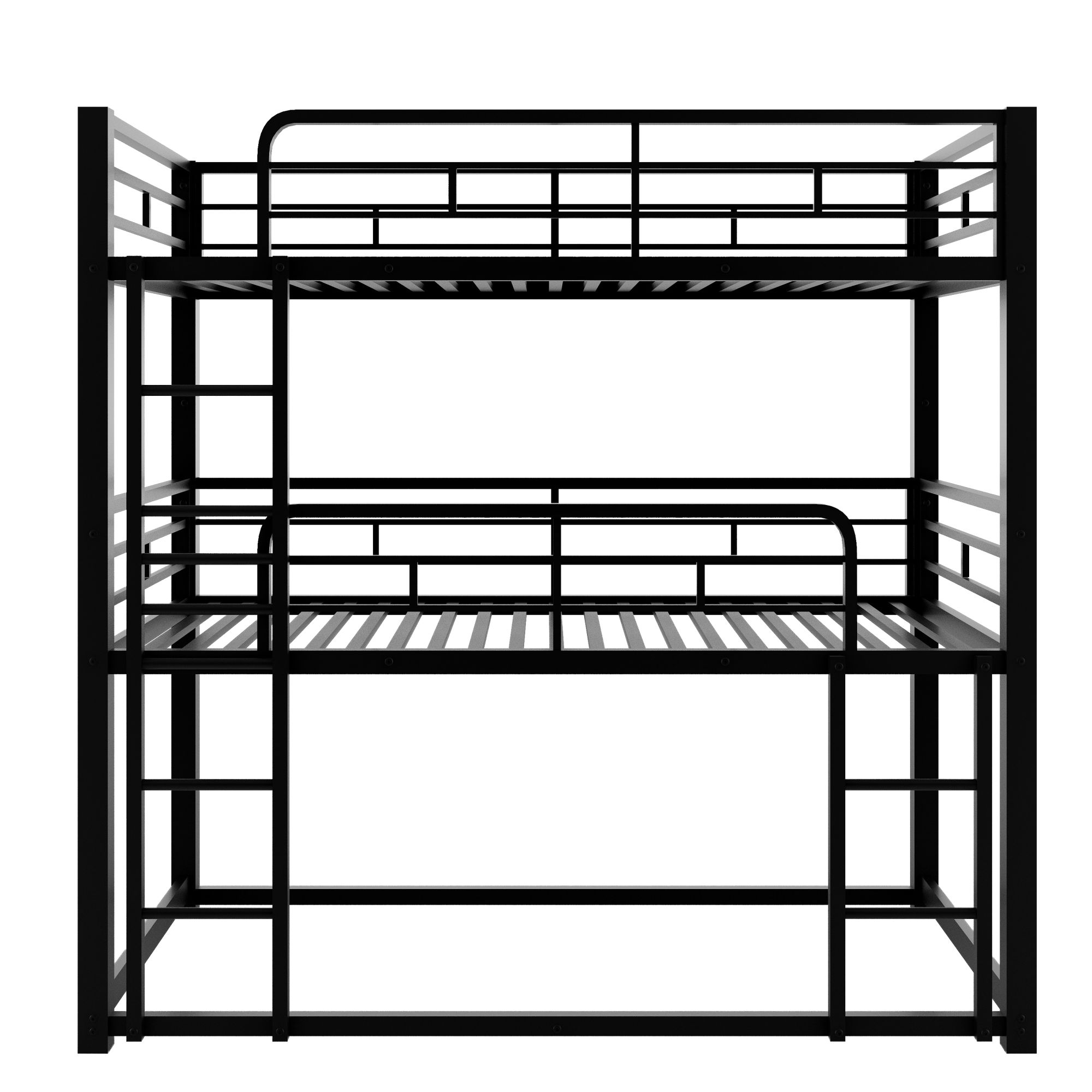 Space-Saving Metal Triple Twin Bunk Bed