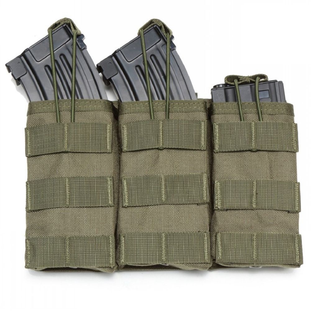 Triple Open Top MOLLE Magazine Pouch for Tactical Gear