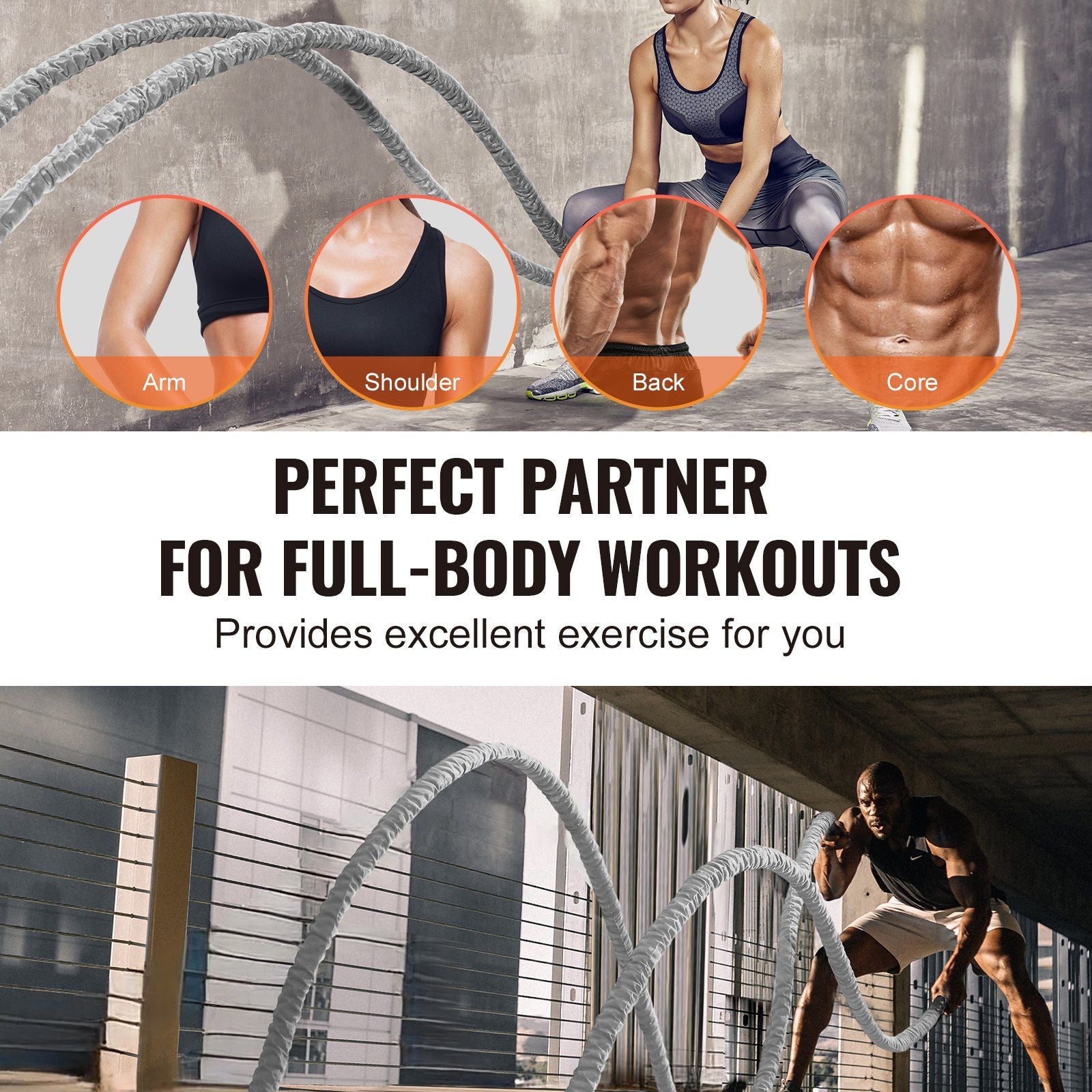 Durable Fitness Battle Rope