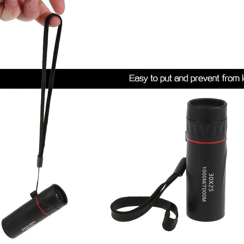 Travel-Ready 10X Waterproof Monocular for Adventure Seekers - 30x25 Compact Zoom Lens