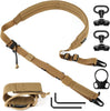 QD Tactical 2-Point Gun Sling with Quick Adjust Feature, Soft EVA Shoulder Pad, HK Hook, and Versatile Attachment Options for Hunting and Outdoor Use