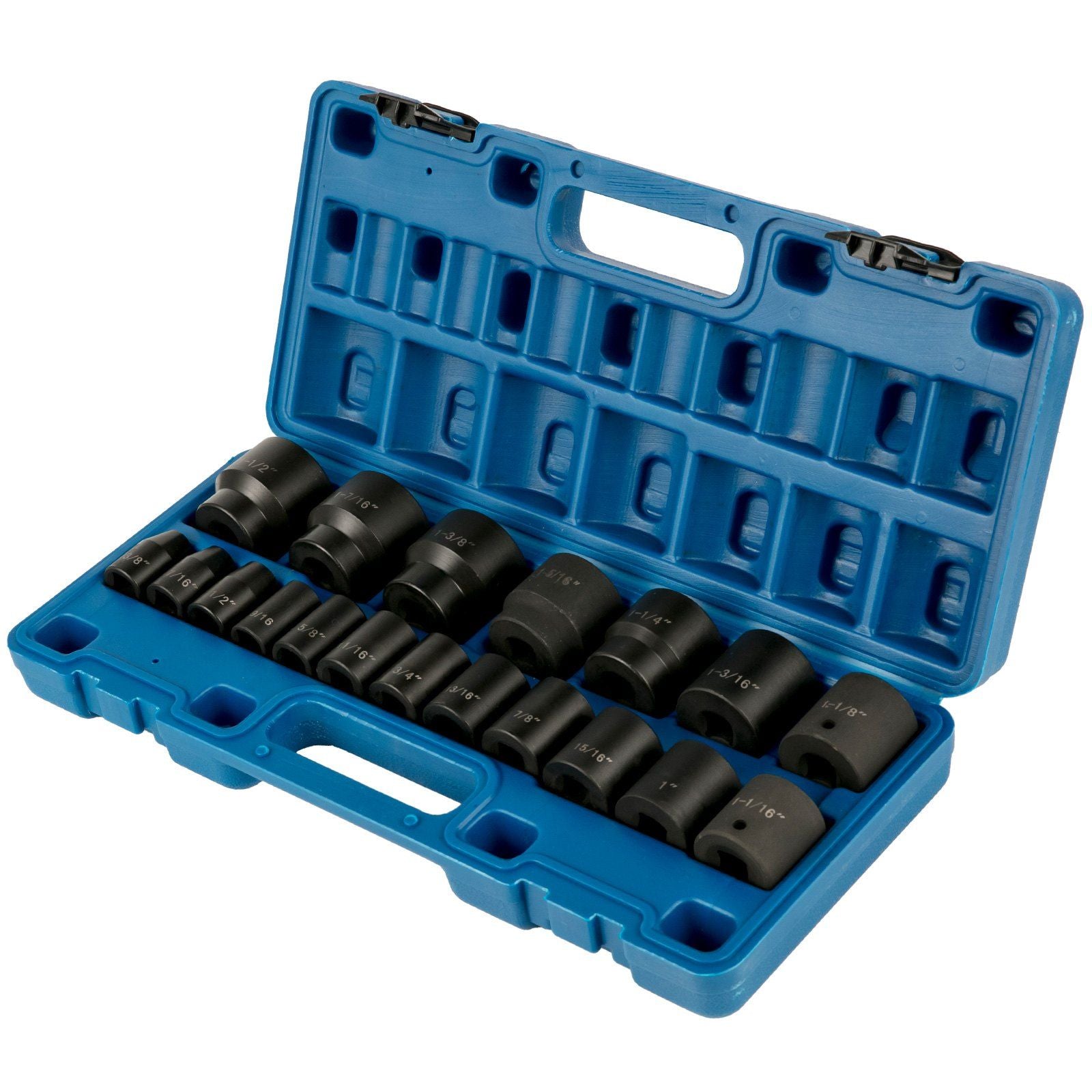 VEVOR 19-Piece Heavy-Duty 1/2 Inch Impact Socket Set - Premium Chrome Vanadium Strength