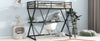 Industrial Twin Loft Bed with Integrated Study Desk