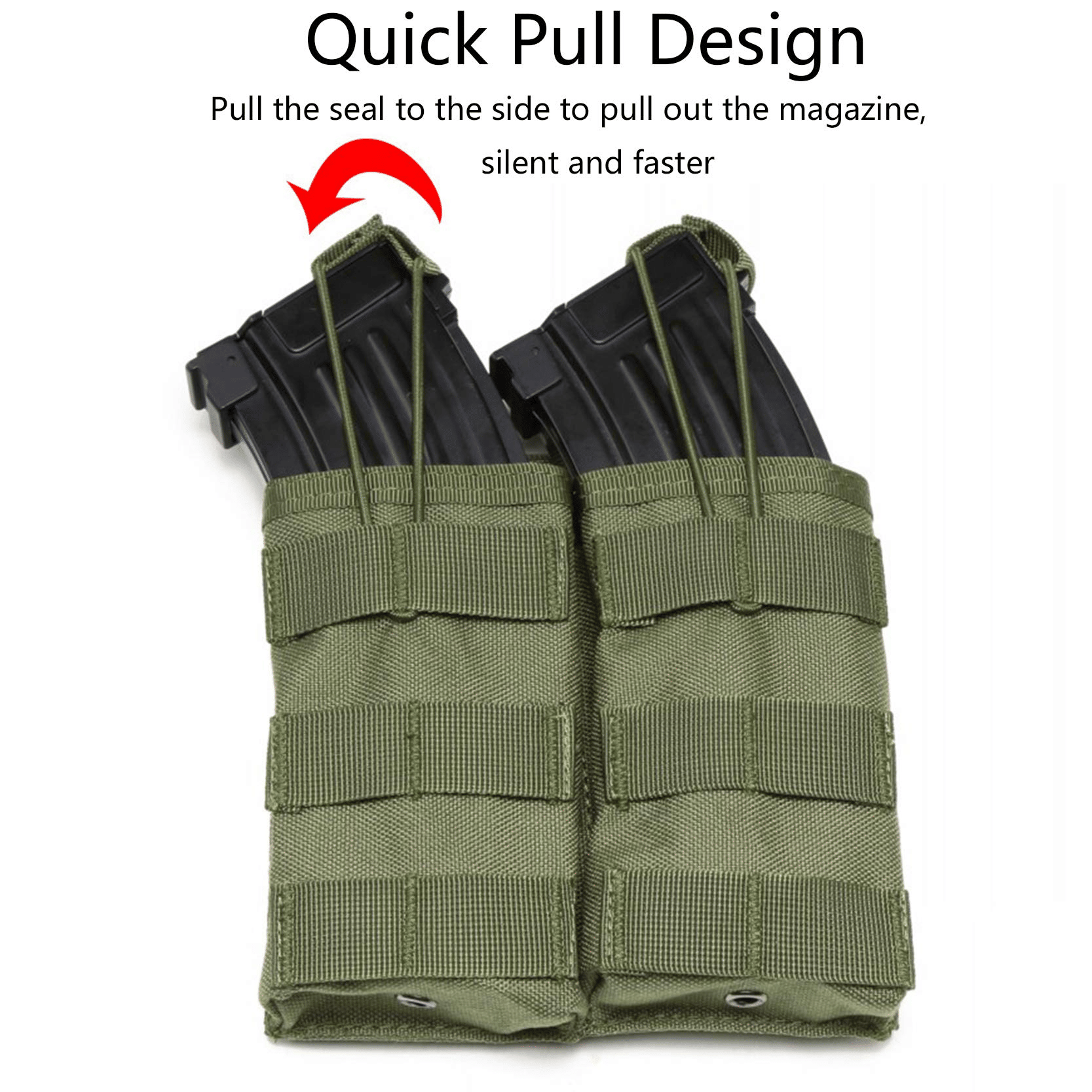 Triple Open Top MOLLE Magazine Pouch for Tactical Gear