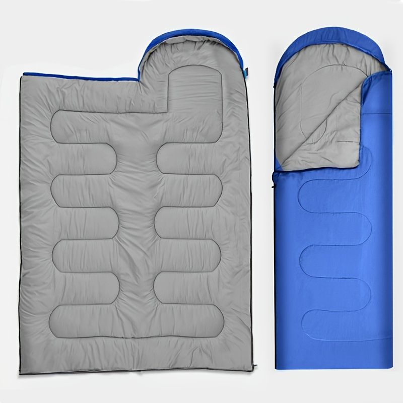 Thickened Adult Winter Camping Sleeping Bag with Hollow Cotton Insulation