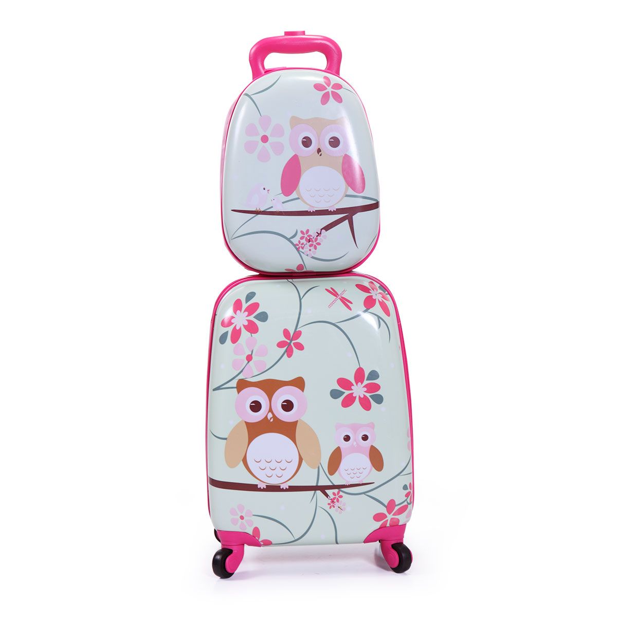 Vibrant 2-Piece Kids Travel Set: 16" Spinner Suitcase & 12" Backpack with Smooth Rolling Wheels for Adventurous Boys and Girls