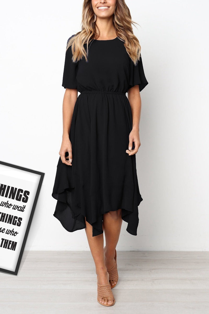 Chic Irregular Skirt Elastic Dress