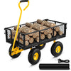 VEVOR Heavy-Duty Steel Garden Cart with Removable Sides and All-Terrain Tires