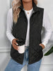 Argyle Patterned Zip Vest